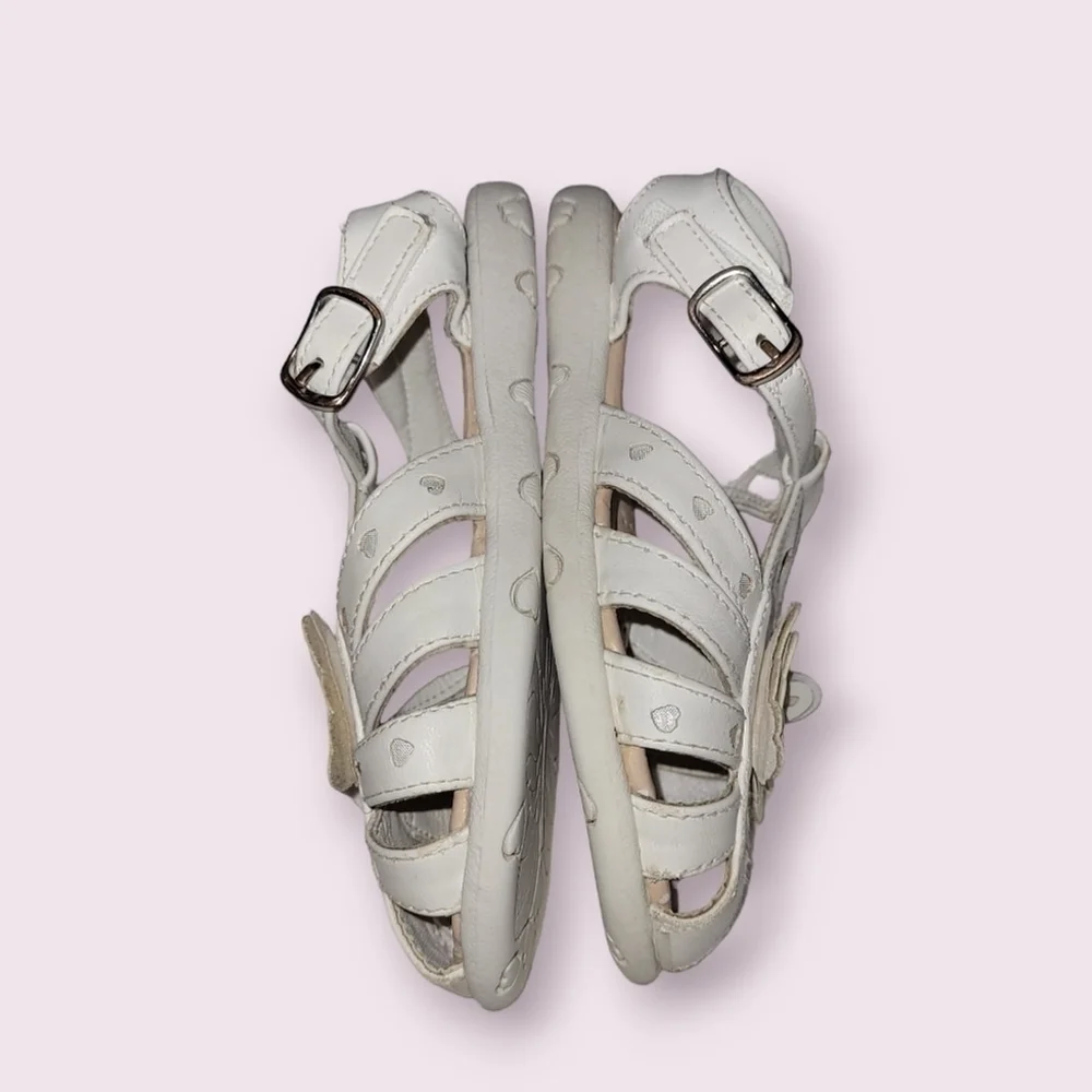 Sugar Butterfly Sandals Girl's size 10 Baby Toddler White